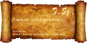 Tantos Szilveszter névjegykártya