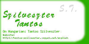 szilveszter tantos business card